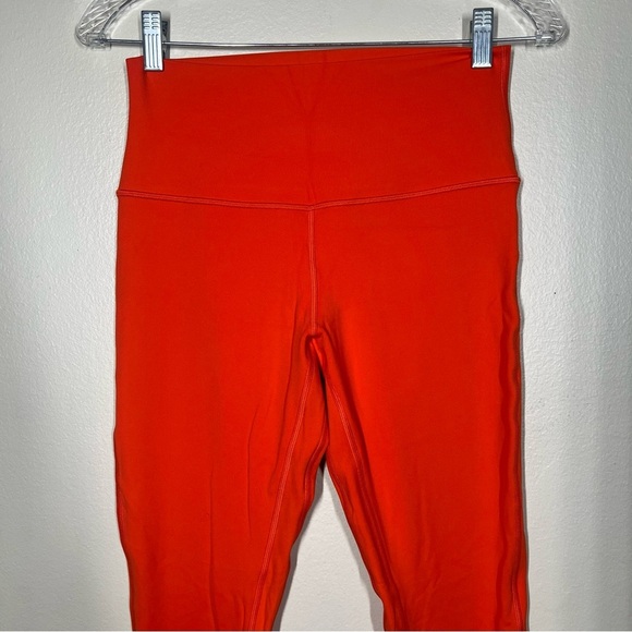Lululemon Womens Align High-Rise Lined Crop 23" Leggings Solar Orange Size 8 - Picture 2 of 7